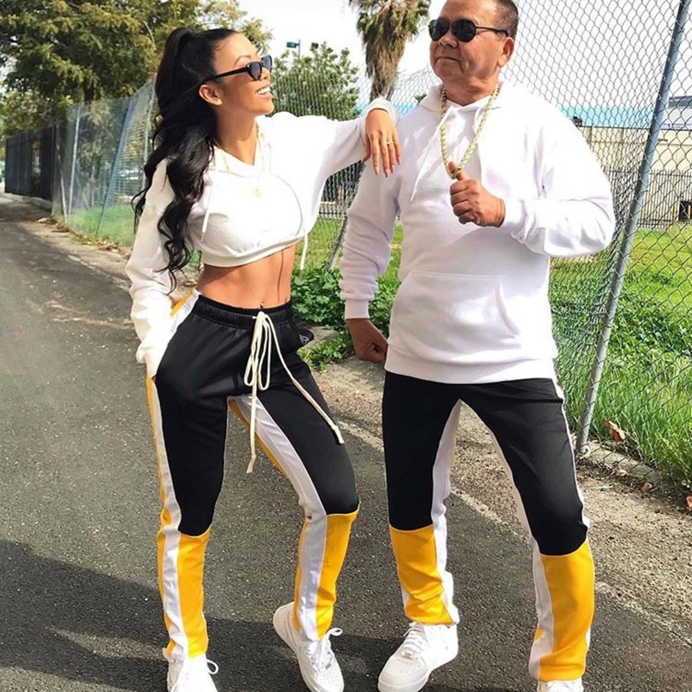 Black+Yellow Color Block Track Pants (ASO Liane V)